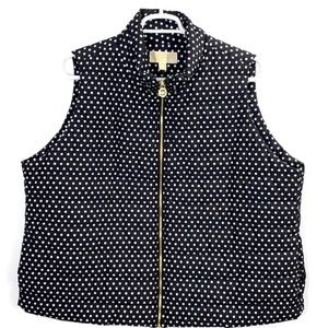 Black and white polkadot Michael Kors vest